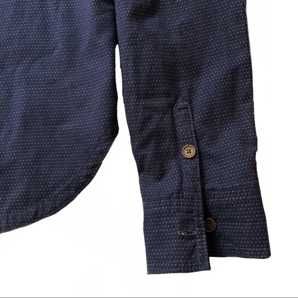 Paige Kadie Blue Button Down Polka Dot Shirt - Picture 5 of 7